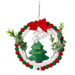 Decorative Flowers Mini Christmas Wreath Holiday DIY Crafts Kit Creative Snowman Craft