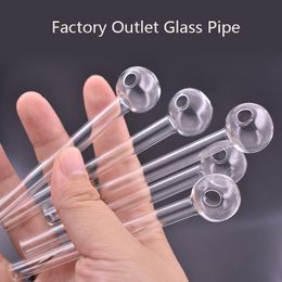 High Quality 4inch Pyrex Glass Oil Burner Pipe Thick Pyrex Tube Oil Adapter Nail Pipe Somking Tobcco Herb Glass Water Pipes Hookah Accessories