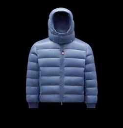 Top High Quality Designers CUVELLIER Mens Down Jackets Parkas Winter Bomber Hooded Man Luxury Goose Warm Light Blue Black Outerwear Outdoor Coats6056286