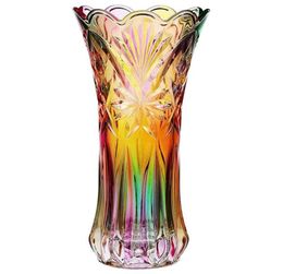 Flower Vase Crystal Glass Rainbow Decorative Plant Container Pot Xmas Fall Christmas Dinner Table Decor Vases5650036