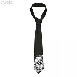 Bolo Ties Overgrown Mushrooms Gone Skull Unisex Necktie Silk Polyester 8 cm Wide Death Gothic Neck Tie for Men Suits Accessories Cravat 240407