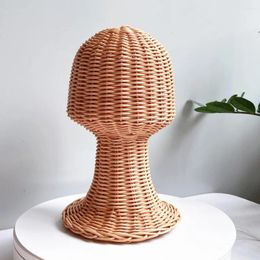 Storage Bags Cap Decorations Shop Hat Holder Rack Mount Racks Rattan Salon Display Stand