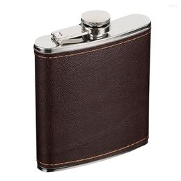 Hip Flasks Stainless Steel Potable Wine Bottle 5-10oz PU Leather Surface Flask Portable Travel Whiskey Alcohol Liquor