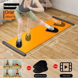 140/180/200cm Yoga Sliding Mat Sports Fitness Glide Plate Core Exercise Running Skating Leg Training Board Gym Yoga Equipment 240325