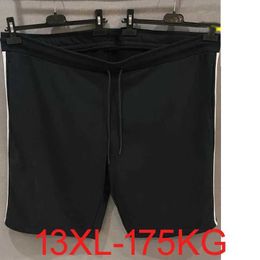 Men's Shorts Summer plus size 13XL shorts 100% pure cotton shorts high waisted chubby mens pocket with zippered beach pants 9XL 12XL 13XL 175KG J240407