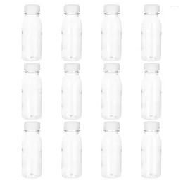 Bowls 12Pcs Sealing Plastic Bottle Milk Tea Transparent Juice Beverage Container