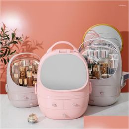 Storage Boxes Bins Ladies Cosmetics Box Portable Skin Care Product Tifunctional Der Type Makeup Organizer Drop Delivery Home Garden Ho Ot3Ic