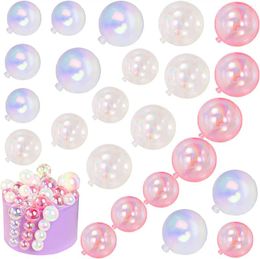 Party Supplies 24PCS Bubble Balls Mini Balloon Cake Topper Pearl Insert Cupcake DIY Decoration For Wedding Anniversary