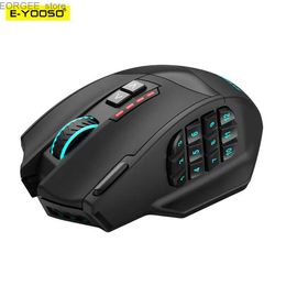 Mice E-YOOSO X-33 RGB USB 2.4G Wireless Gaming Mouse 16000 DPI 16 Button Programmable Gaming Optical Mouse Y240407