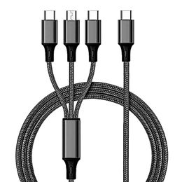 3 In 1 cable PD Micro USB Type C Charger Cables For iPhone 14 13 12 11 Pro Max Samsung galaxy S10 S20 S22 A52 A53 Huawei P30 P40 Xiaomi redmi note 8 10 11 Charging Cord