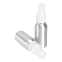 Storage Bottles 5 Pcs Spray 50ml Travel Aluminum Empty Perfume Pure Dew Refillable Fine Mist