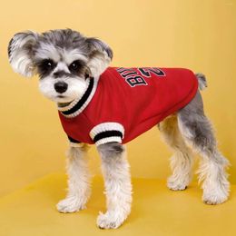 Dog Apparel Pet Fashion Sweater Campus Wind Clothes Small And Medium-sized Dogs Plus Velvet Warm