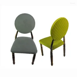 Chair Covers Jacquard/Fleece Elastic Cover Restaurant Bar Seat Dining Dustproof Slipcover Housse De Chaise
