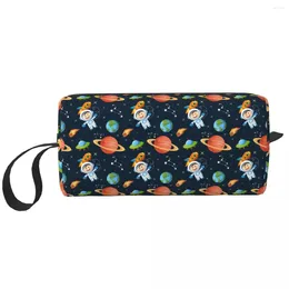 Storage Bags Travel Space Universe Toiletry Bag Cute UFO Spaceship Cosmetic Makeup Organizer For Women Beauty Dopp Kit Case