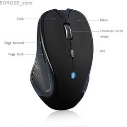 Mice Wireless mouse 1600DPI 6 Buttons Adjustable Receiver Optical Computer Mouse BT 5.2 Ergonomic Mice For mi pad 4 Y240407