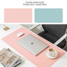 CPUs Doubleside Portable Large Mouse Pad Gamer Waterproof Pu Leather Suede Desk Mat Computer Mousepad Keyboard Table Cover