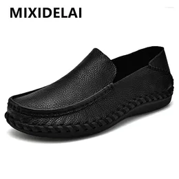 Casual Shoes Spring Comfortable PU Leather Men Loafers Plus Size Flats Breathable Driving Moccasins