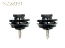 NAOMI 2Pcs Guitar Bass Strap Lock Straplock Button Black Guitar Parts Accessories New3100095