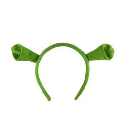 Faux Leather Headband Shrek Hairpin Ears Headband Head Circle Halloween Children Adult Show Hair Hoop Party Costume Item Masquerade Party Su