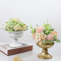 Vases Retro Metal Flower Vase Dried Floral Arrangements Container Rustic Farmhouse Potted Wedding Table Centrepiece Home Decoration