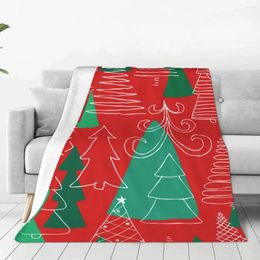 Blankets Sketch Christmas Soft Flannel Throw Blanket For Couch Bed Warm Lightweight Sofa Travel
