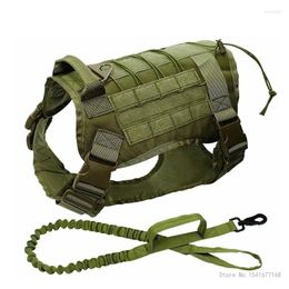 Dog Apparel Outdoor Tactical Clothing Pet Training Vest Suit Nylon Seat Belt And Leash For Medium Large Dogs Clothes