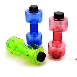Tumblers Dumbbell Water Bottle Shaped Sport Kettle Fitness Sports Plastic Cup Sealed Leak Proof 20Oz Ewe7418 Drop Delivery Home Gard Dh9V7