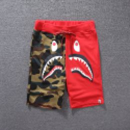 A Bathing A Ap Popular logo camouflage splicing shark beach shorts