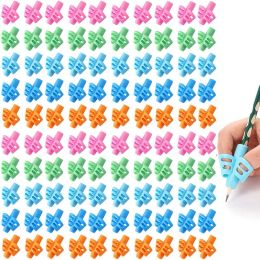 refill 100Pcs Pen Grips for Kids Handwriting Pencil Holders for Kids Home School Preschool Writing Tools for Kids Assorted Pen Grips