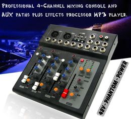 Professional Effect 2 Channel Mono 4 Channels Karaoke Microphone DJ Mixer Audio Mixer Console USB Digital Processor Music Sound Ef7198201