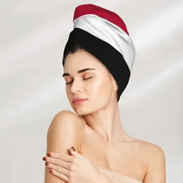 Towel Yemen Flag Hair Bath Head Turban Wrap Quick Dry For Drying Women Girls Bathroom