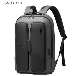 Backpack BANGE Men Anti Theft Waterproof Laptop 15.6 Inch Daily Work Business School Back Pack Mochila For