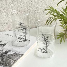 Wine Glasses Glass Water Cup Creative Bamboo Joint Styling Beer Cocktail Latte Teacup Juice Milk Tea Party Coffee Drink Comfortable Hand