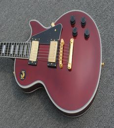 Classical 57 Version Transparent Red Model Lp Standard Guitar Mahogany body Cream Binding guitarra5897740