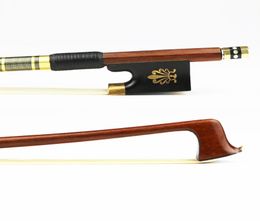 NEW 44 Pernambuco Violin Bow Fast response Good elasticity Natural Hair Ebony Frog Round Stick Violin Accessories 8115890