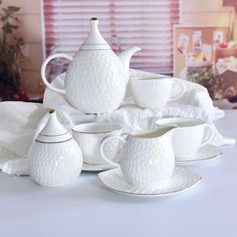 Teaware Sets Ceramic Coffee Set 9 Pieces Of European Bone China Cup Dish Gift Afternoon Tea
