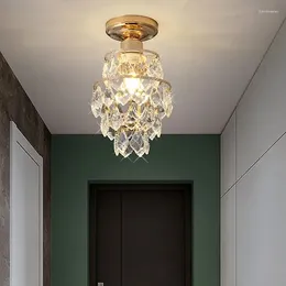 Ceiling Lights FRIXCHUR Mini Crystal Chandelier Modern Light For Hallway Kitchen Bedroom Dining Room Gold Chandeliers