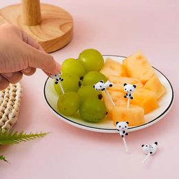 Forks Cute Cake Panda Fruit Fun Animal Bento Picks Kids' Accessories For School Lunch Toddler