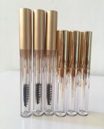 25ml Cosmetic Clear Mascara Tube with Gold Cap DIY Empty Beauty Makeup Eyeliner Refillable Containers F34569519319