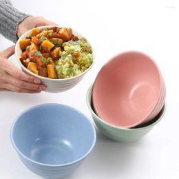 Bowls Wheat Straw Single Bowl 17cm Household Rice Salad Environmental Protection Student Children Home Kitchen