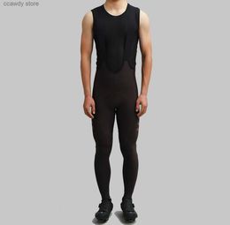 Men's Pants New PRO Winter Thermal Cycling Bib Italy Fece Tights DWR water repelnt Elastic pad for 6 hours H240407