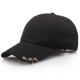 Ball Caps New Iron Ring Hat Womens Fashion GD KPOP Live Wing Tour Bangtan Boys Adjustable Baseball Mens 3-color Q240403