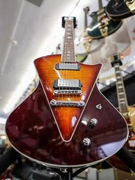 NEW Custom Shop Ernie Ball Music Man Armada Divided Sunburst 2014 Electric Guitar V bookmatched Flame Maple top HH Humbucking Pic1124390