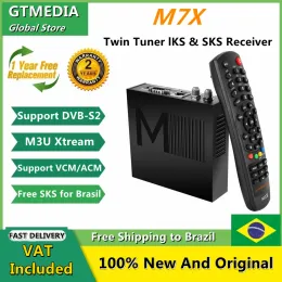 Box GTMEDIA M7X DVBS2 SKS/IKS/CS/M3U VCM/ACM Twin Tuner lKS SKS TV Receiver realase 70.0°W LyngSat With Brasil CH SKS Free For Life