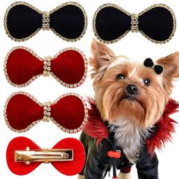 Dog Apparel 5PCS Grooming Headflower Bow With Diamond Hairpins Pet Decorate Small And Medium-sized Dress-up Accessories