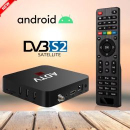 Box Smart Android Tv Box Digital Satellite Receiver FHD Satellite Decoder Sat Receivers 4K HEVC DVB S2 Miracast Airplay Media player