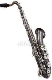 Julius Keilwerth SX90R Shadow Bb Tune Tenor Saxophone B Flat Musical Instrument Brass Black Nickel Carved High Quality Sax with Ac4953053