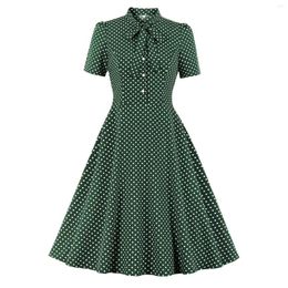 Party Dresses Women's Elegant Vintage Rockabilly Dress For Women 1950s Style Polka Dot Swing Retro Parties Sunday