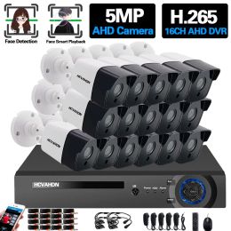 System 5MP 16CH DVR Video Surveillance System Kit Outdoor Waterproof AHD Bullet CCTV Security Camera System Set XMEYE 8CH DVR Kit P2P