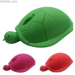 Mice Cute Animal Line Mouse USB 3D Turtle Optical Mouse PC Mini Pro Turtle Game Mouse Y240407
